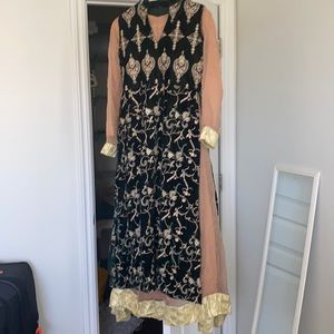 Velvet Pakistani gown